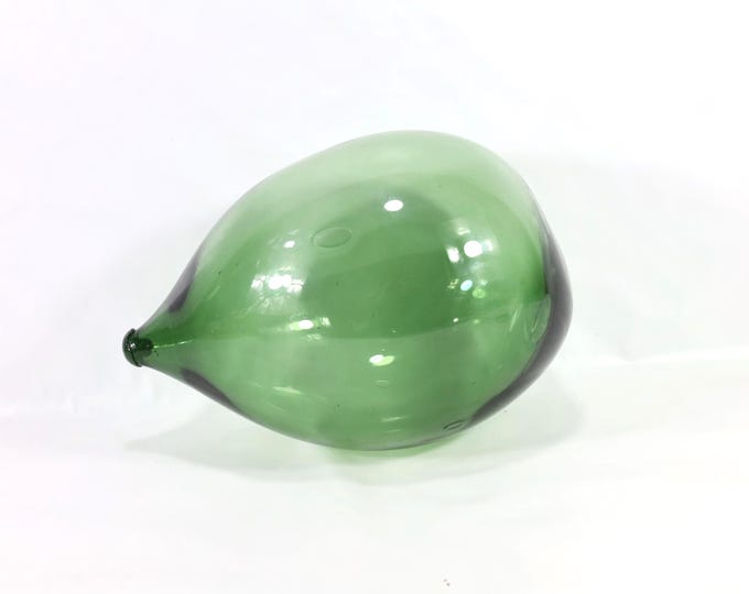 Norwegian Pear Shaped Glass Buoy 1800s | Maritime Collectible | Nautical History Artifact | Large Pear-Shaped Glass Float