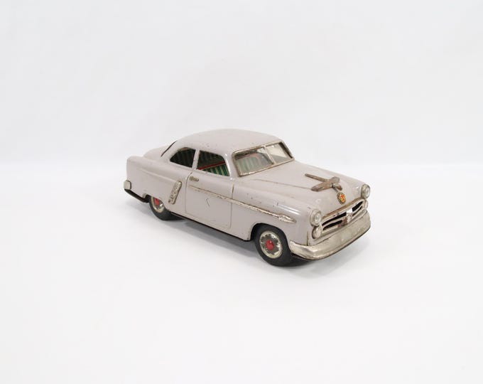 1950s Marusan Japan Tin Friction Car | Large Vintage Japanese Toy Automobile | Tinplate Sedan | Restoration Project Collector Toy