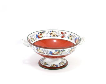 German Porcelain Bowl Hand Painted | Nordic Pattern by B N | Porsgrund Artist Collectible | Nordic Design Gift