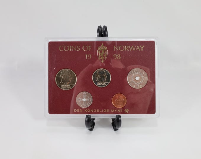 Norway 1998 Coin Set|Royal Mint Collection|Uncirculated Collectible|History Enthusiast Gift|Rare Coin Set