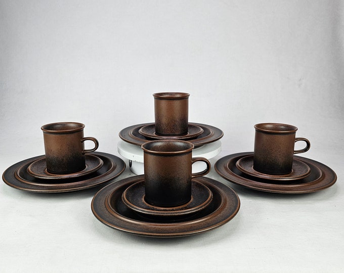 Vintage Arabia of Finland Ruska Breakfast Trio Set by Ulla Procope - 1970s Designer Tableware
