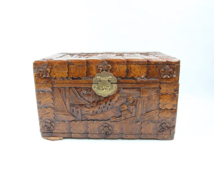 Camphor Wood Chest 1960s and 1970s | Jewelry Box | Vintage Storage Box | Festival Gifts | Home Ornament Gift