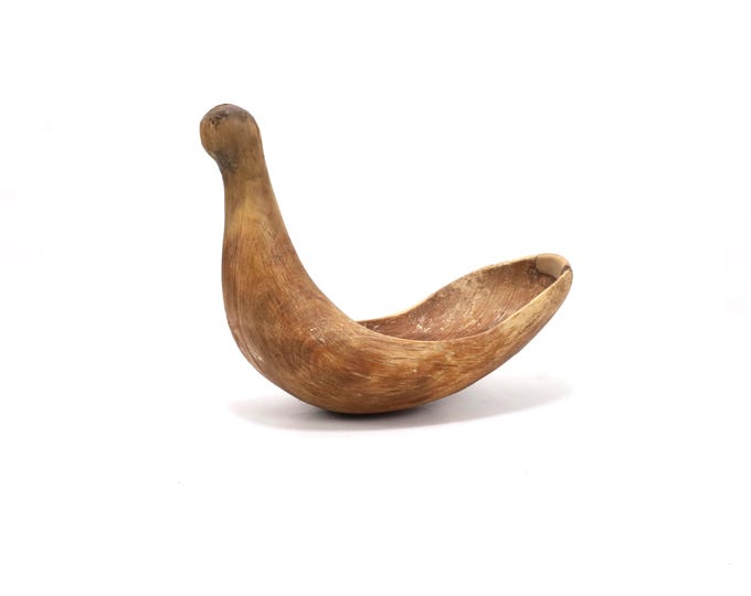 Antique Norwegian Milk Goose – 17th–18th Century Folk Art Wooden Vessel – Hand Carved Scandinavian Primitive