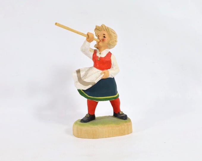 Vintage Hand-Carved Henning Figure | Norwegian Folk Art | Traditional Bunad | Nordic Art | Scandinavian Gift