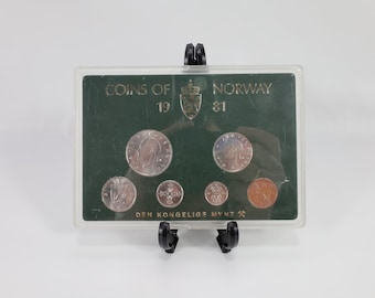 Norway 1981 Coin Set|Royal Mint Collection|Uncirculated Collectible|History Enthusiast Gift|Rare Coin Set