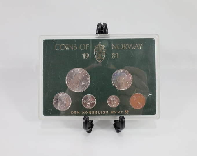 Norway 1981 Coin Set|Royal Mint Collection|Uncirculated Collectible|History Enthusiast Gift|Rare Coin Set