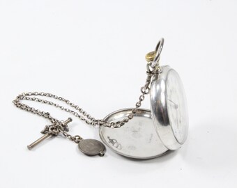 オメガ 懐中時計（チェーン付き）｜アンティークシルバー時計｜希少な