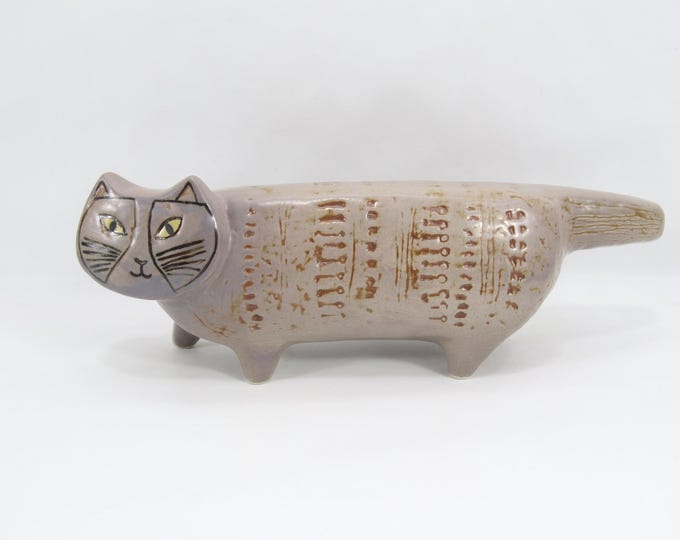 Lisa Larson Stora Zoo Cat Figurine | Vintage Scandinavian Ceramic Art by Gustavsberg Sweden | Mid Century Nordic Animal Decor