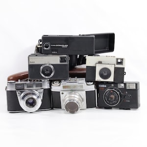 Vintage Kamera-Kollektion | Konica Kodak Agfa | Sammler Film Kameras | Fotografie Enthusiast Geschenk