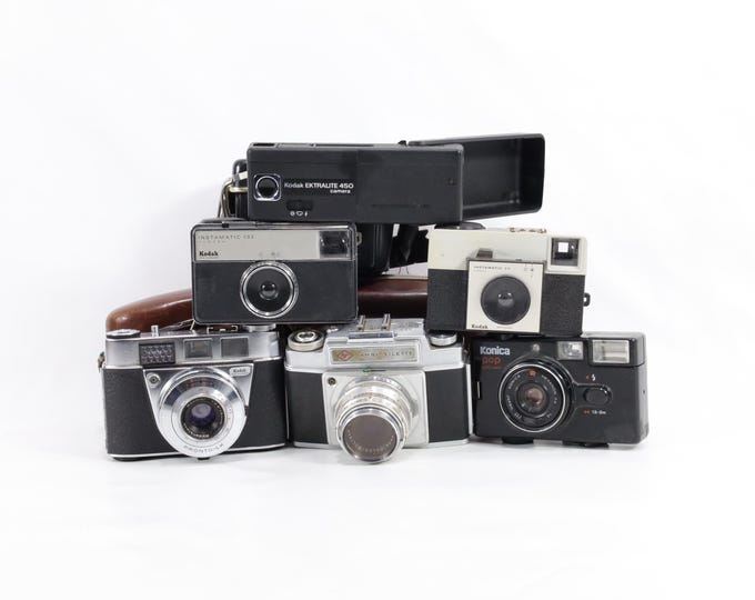 Vintage Camera Collection | Konica Kodak Agfa | Collectible Film Cameras | Photography Enthusiast Gift