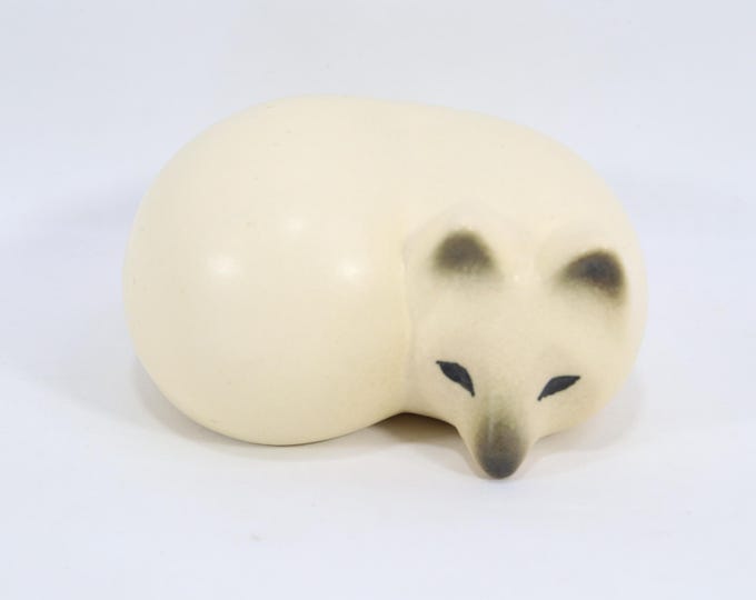 Lisa Larson Small Fox Figurine | Swedish Gustavsberg Stoneware from the Lillskansen Series | Scandinavian Ceramic Art Collectible