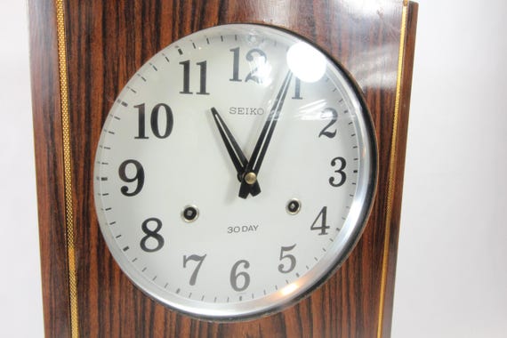 Seiko 30 Day Wall Clock - Vintage Wall Clock - Retro Interior