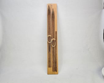 Handcrafted Aasmund Kleiv Ski Replica - Traditional Norwegian Folk Art - Unique Wall Decor