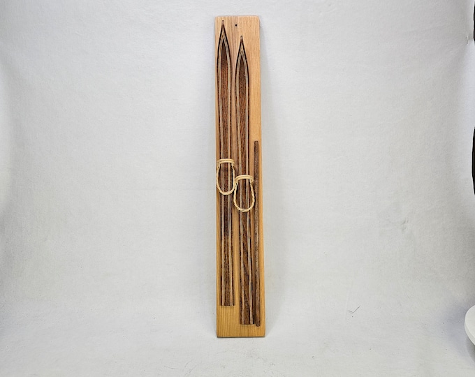 Handcrafted Aasmund Kleiv Ski Replica - Traditional Norwegian Folk Art - Unique Wall Decor