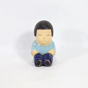 Lisa Larson Mei Chinese Figurine | Midcentury Swedish Pottery | Children Of The World Collection | Art Collectible