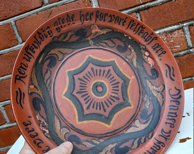 Fantastic ale bowl from 1900s, Telemark rosemaling,  Farmhouse primitive antiques,rosemaling, folkart, hand carved, decor,folk-art