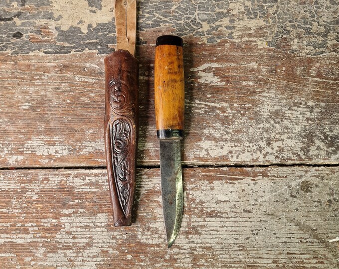 Norwegian Hand Made Knife With Hand Made Blade, Collectible Knife