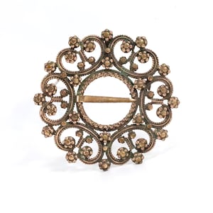 Norwegische Bunad Brosche | Volkskunst Schmuck | Handgefertigt in Norwegen | Skandinavische Brosche | Kulturerbe-Anhänger