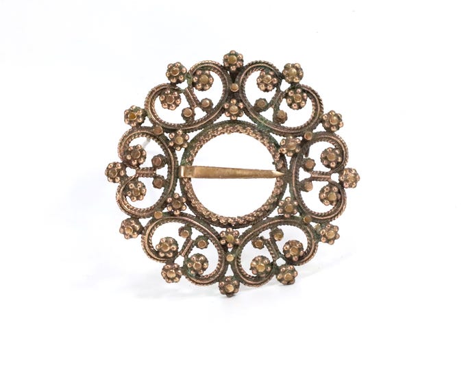 Norwegian Bunad Brooch | Folk Art Jewelry | Handcrafted in Norway | Scandinavian Brooch | Cultural Heritage Pendant