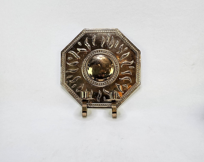 Mid-Century Brass Wall Sconce - Vintage Nordic Scandinavian Candle Holder with Two Candle Holders - Original Torbjørn Testad