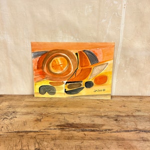 Dipinto ad acquerello vintage di Bill Smith - Immagine originale con splendidi colori forti del 1982