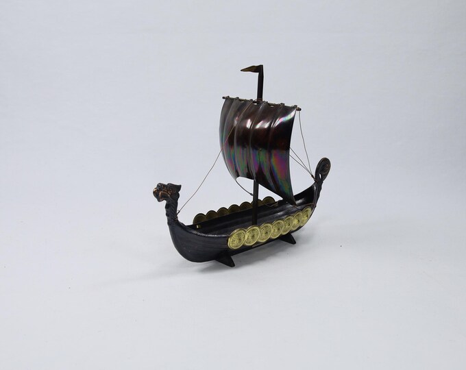 Danish Handmade Viking Ship Replica - Nautical Christmas Gift for Viking Enthusiasts