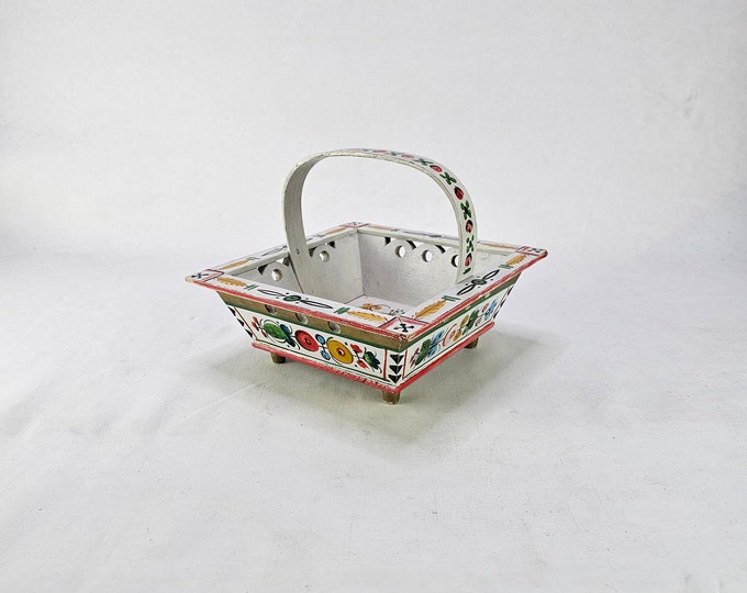 Rare Antiques: Stunning Norwegian Table Ware with Rosemaling and Folkart Design - Norwegian folkart - Center Piece