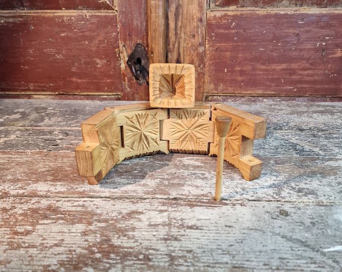 Vintage Norwegian butter form - Hand carved butter form mold