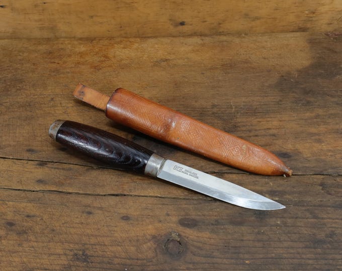 Vintage Frosts Mora Knife | Swedish Laminated Steel Blade | Original Sheath | Collectible Knife | Craftsmanship