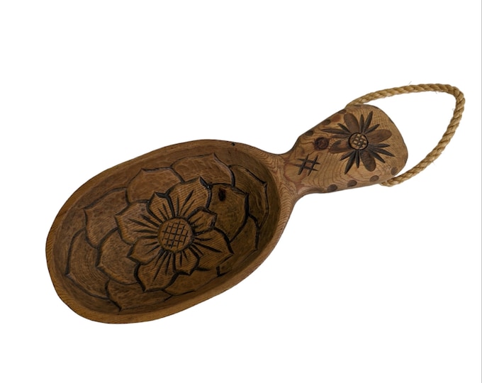 Norwegian woodturning wooden spoons - Wooden large Decorative spoon