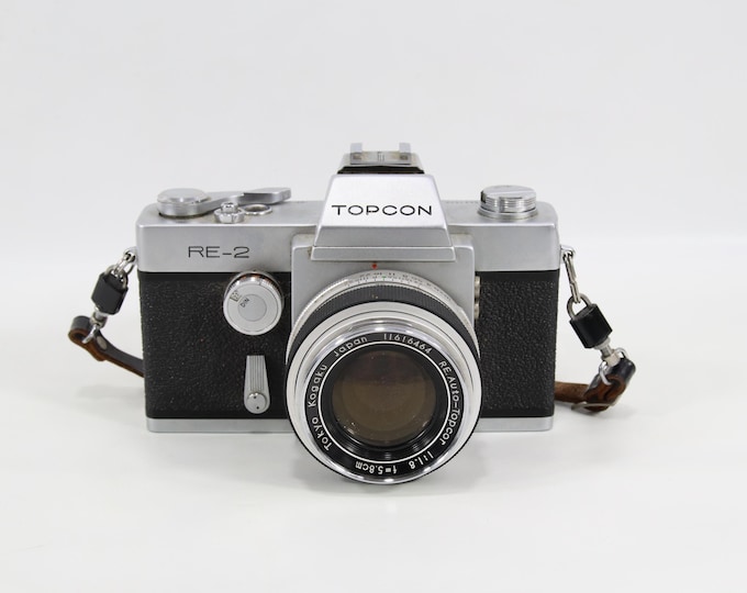Vintage Topcon RE-2 35mm SLR Camera with Tokyo Kogaku 58mm f1.8 Lens | Classic Japanese Film Camera | Rare Collector Piece