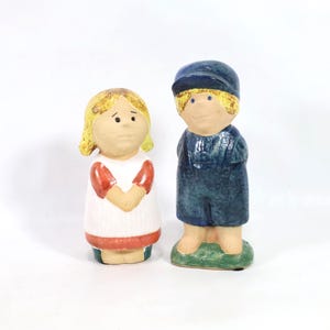 Gustavsberg Emil & Ida Ceramic Figures by Lisa Larson | Nordic Collectible | Astrid Lindgren Gift | 1970s Keepsake
