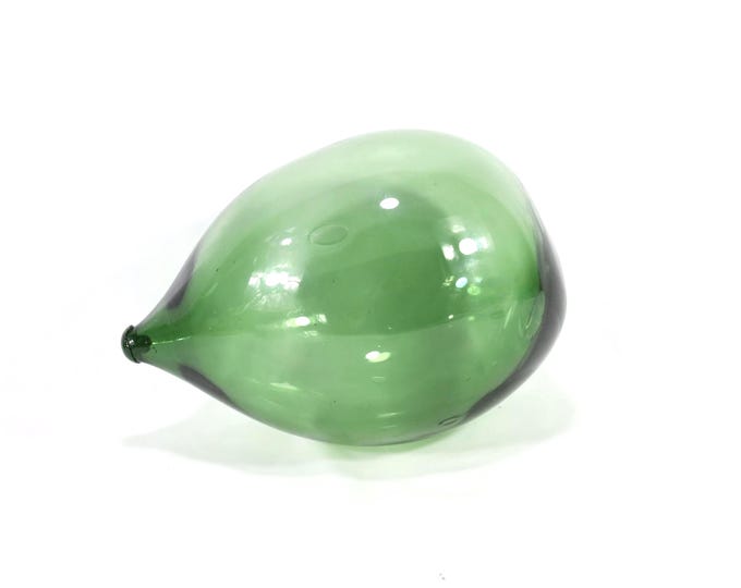 Norwegian Large Pear Shaped Glass Buoy | Rare 1800s Hand Blown Fishing Float | Antique Maritime Nautical Collectible