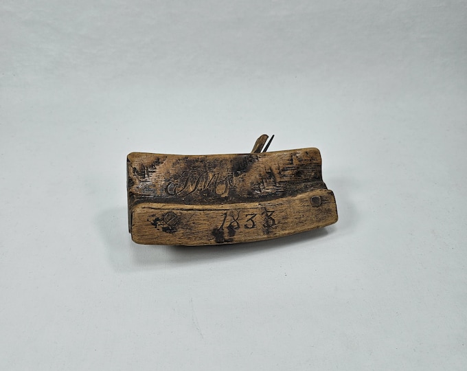 Authentic Handcrafted Woodworking Tool - Antique Wood Planner from 1800s - Museum-quality Collectible - Norwegian handmade tool