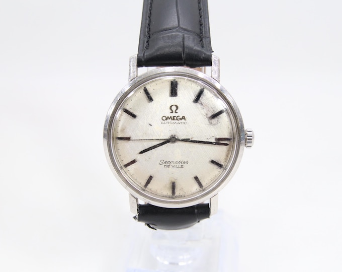 Vintage Omega Seamaster De Ville Automatic Wristwatch | Swiss Steel Watch With Patina Dial | Classic Mid Century Design
