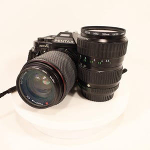 Vintage Pentax Super F1 Camera Bundle with 28mm-80mm and 70mm-210mm Lenses - Perfect for Retro Photography