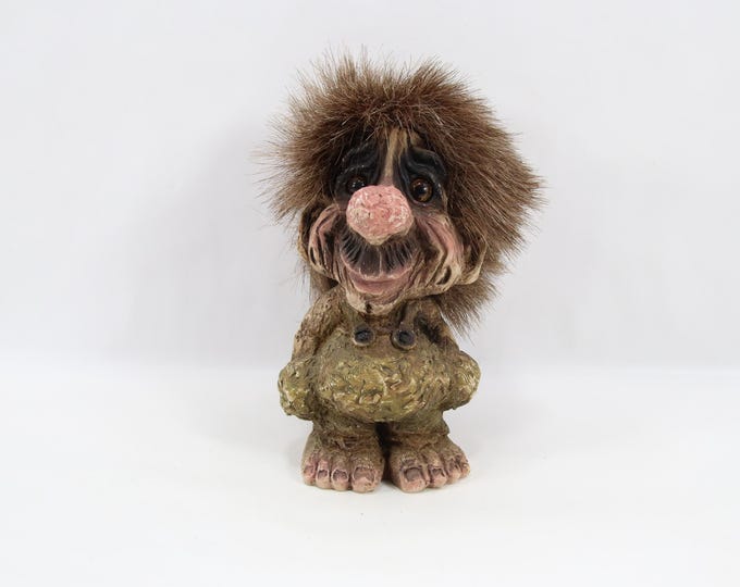NyForm Norwegian Troll Figurine No.199 1980s | Handmade Latex Norway Folklore Figure | Vintage Scandinavian Mythology Decor