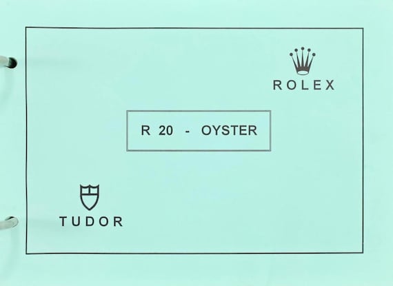 Rolex Oyster R20 Parts Catalogue 1995 | Vintage Rolex Tudor Manual | Watchmaker Service Book | Collectible Horology Reference