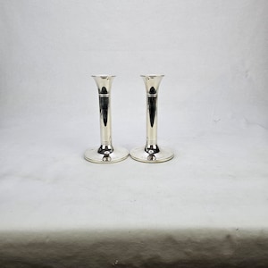 Timeless Vintage Norwegian Candlesticks - Stunning Pair of Art Deco Sterling Silver Candle Holders