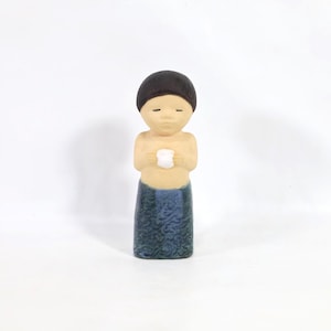 Lisa Larson Maria Figurine | Swedish Pottery Art | Children Of The World Collection | Ceramic Figurine | Global Culture