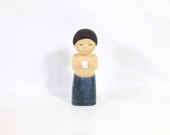Lisa Larson Maria Figurine | Swedish Pottery Art | Children Of The World Collection | Ceramic Figurine | Global Culture