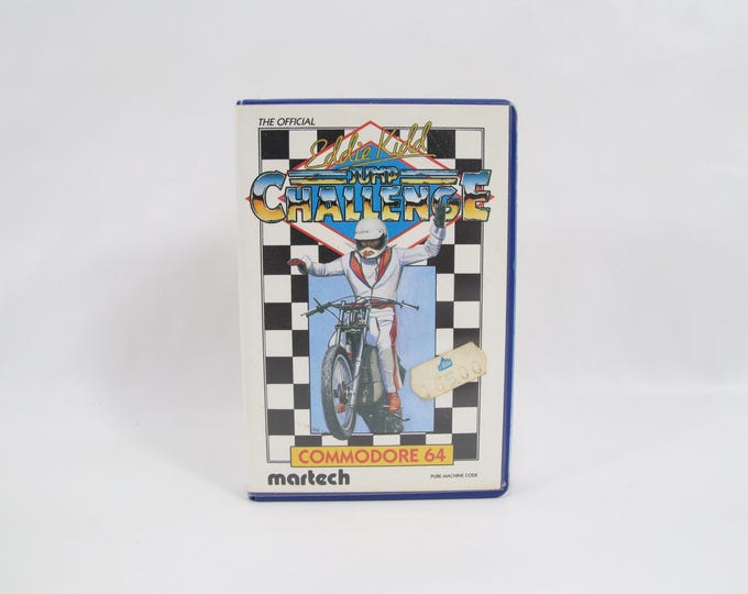Eddie Kidd Jump Challenge | Commodore 64 | 1984 Cassette Game by Martech | Tested Vintage Motorcycle Stunt Game | Retro Computer Collectible