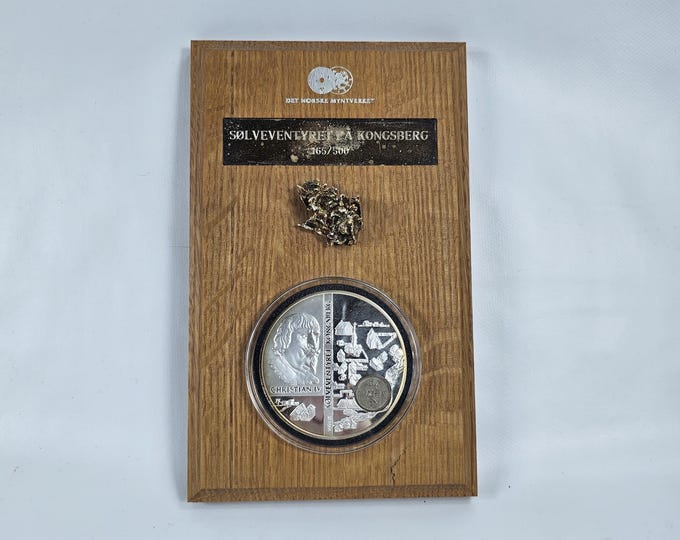 Norwegian Mint Collectible Medal | Kongsberg Silver Set | 999 Silver Medal | Rare Skilling Coin | Collector's Item
