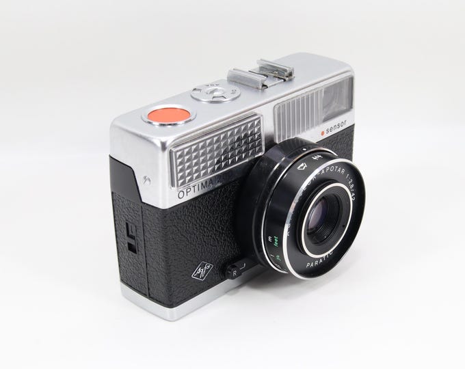 Agfa Optima 200 Vintage 35mm Film Camera with Color Apotar 42mm f2.8 Lens | German Made 1960s Collector Camera