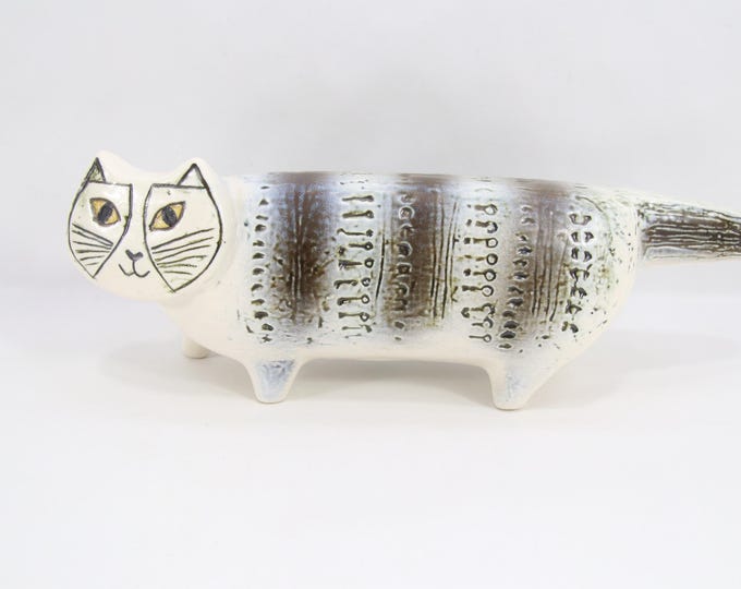 Lisa Larson Stora Zoo Cat Figurine | Vintage Scandinavian Ceramic Art by Gustavsberg Sweden | Mid Century Nordic Animal Decor