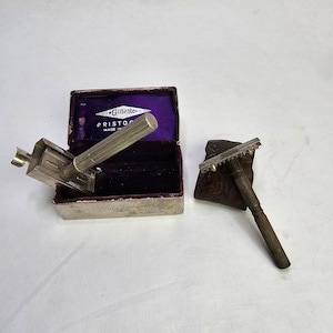 Navaja de barbero antigua, Cuchillo de barbero, Juego de navajas de afeitar antiguas, Decoración de mesa