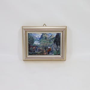 Norwegian Porsgrund Porcelain Art Tile | N. Astrup Art Tile | Vintage 1980s Porcelain | Scandinavian Farm Decor