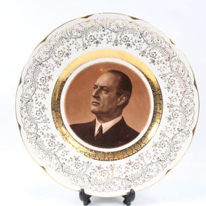 Figgjo King Olav Collectible Plate | Norwegian Royal House Plate | MCM Collectibles | Figgjo Home Decor | Gift | Rare plate