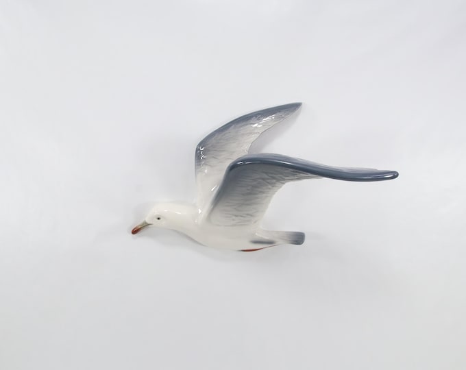 Porsgrund Porcelain Seagull Wall Sculpture - Flying Bird, 2006