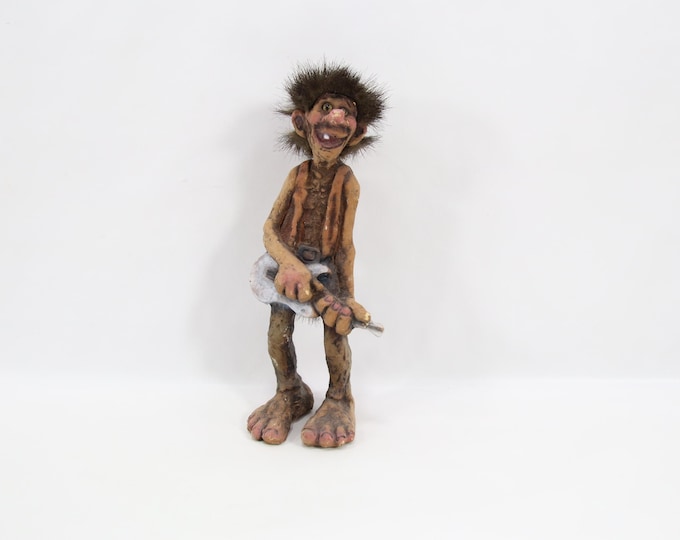 NyForm Troll Model 305 Rock Musician | Norwegian Punk Guitarist Figurine | Handmade Norway 2000s